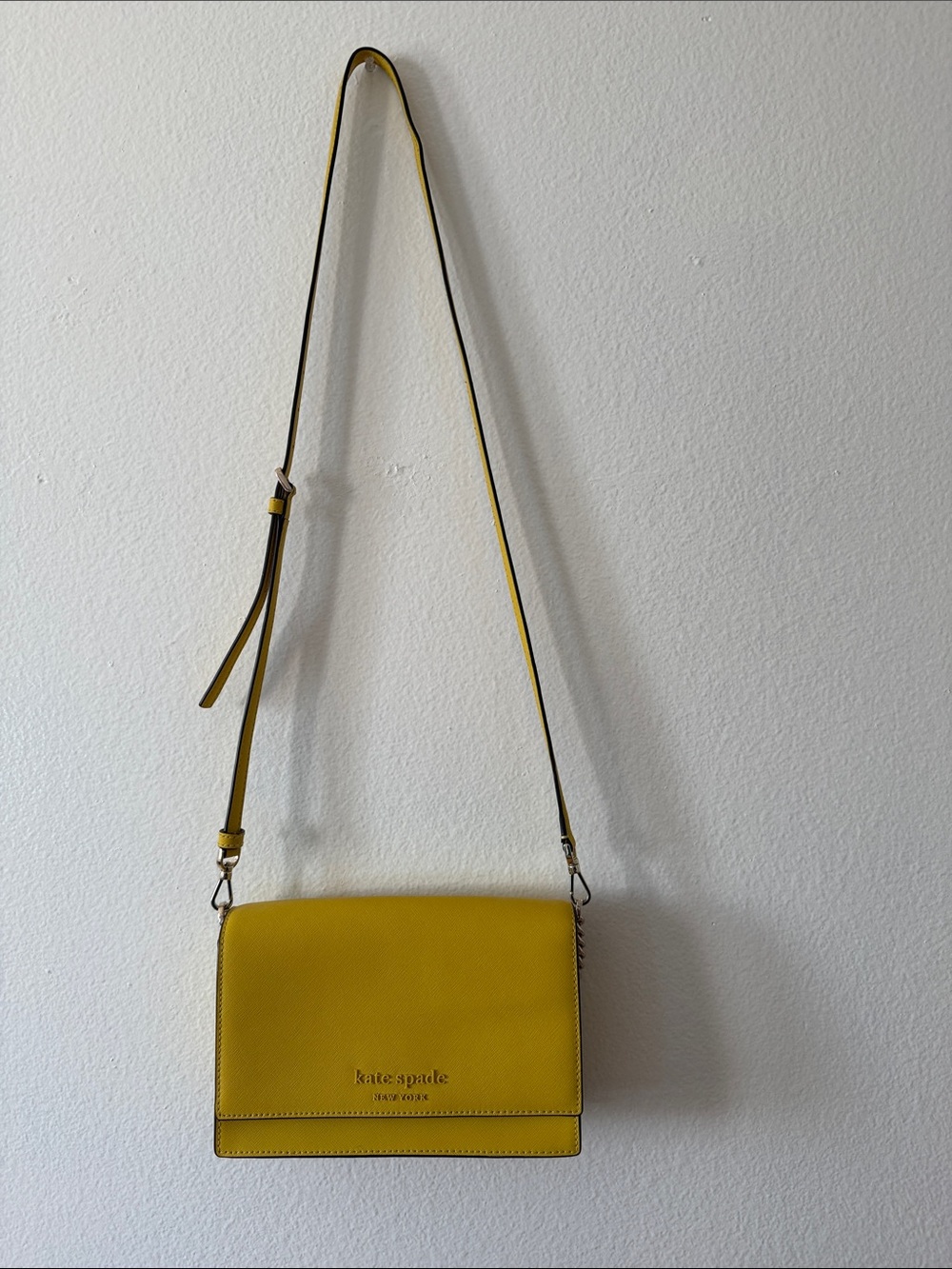 kate spade Yellow Leather Crossbody Shoulder Bag